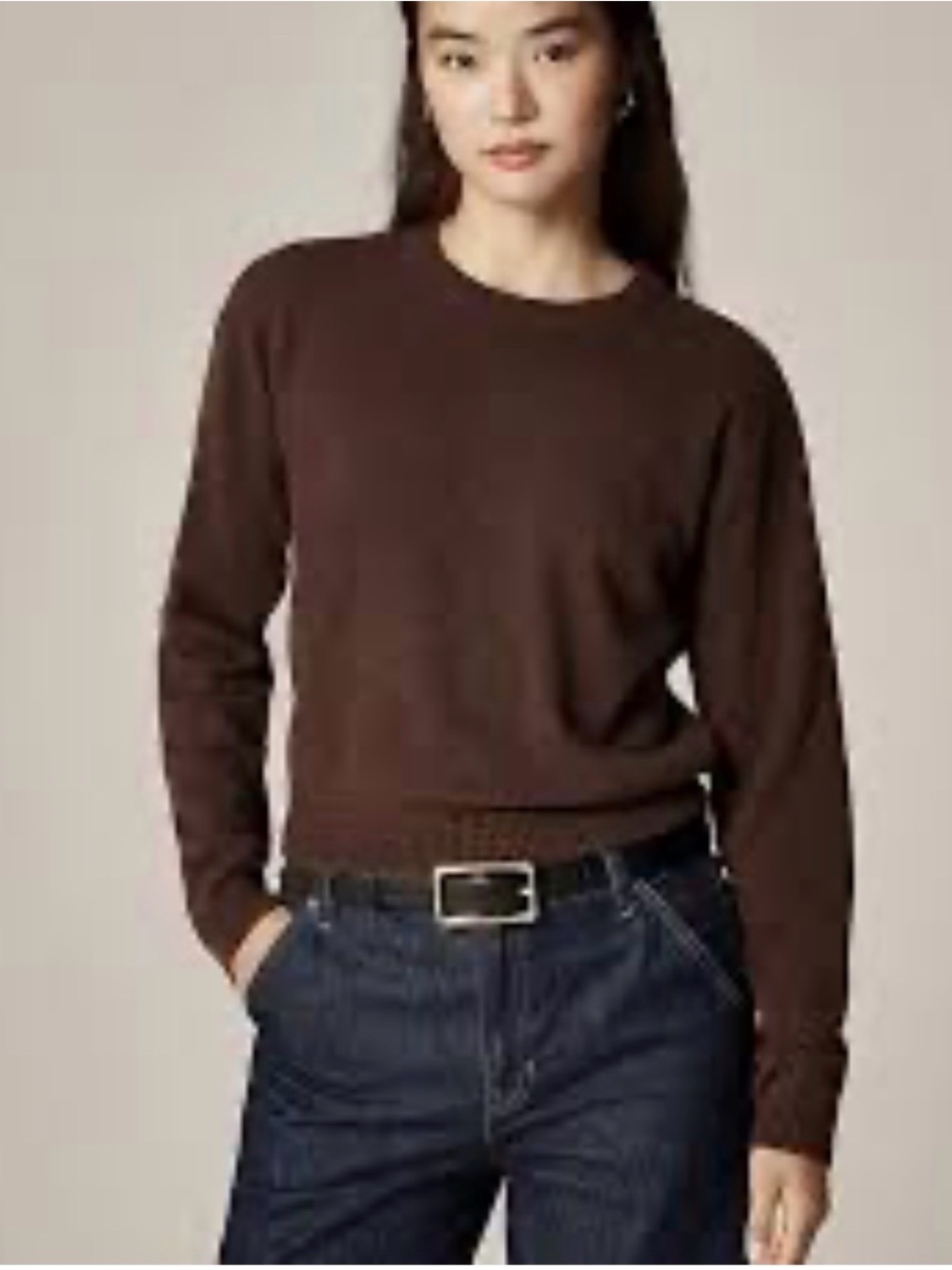 NWT J. Crew Shrunken Cashmere Cropped Crewneck Sweater size M